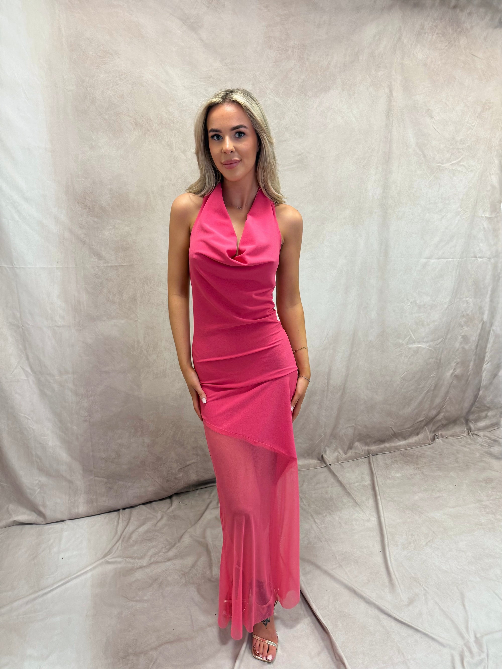 Florence Dress in Cerise Pink